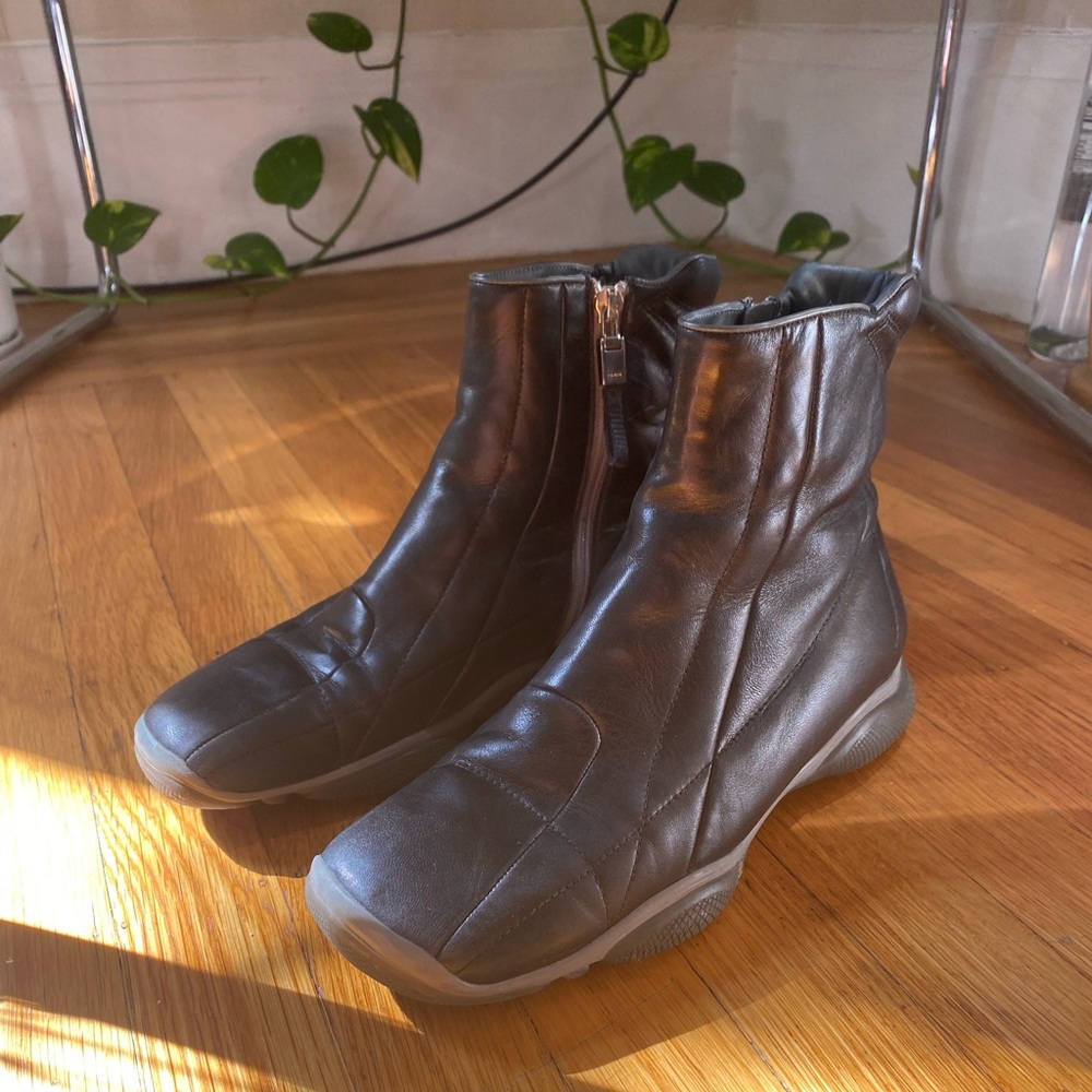 SOLD Vintage 90s prada moto boots